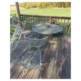 Metal Patio Table & 4 Chairs