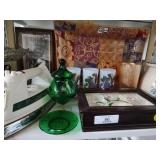 Jewelry Box, Glassware, Platter, Iron & More