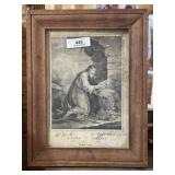 1865 Hand Signed Religious Print