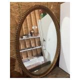 Large Oval Framed Mirror