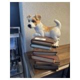 Dog on Books Cookie Jar