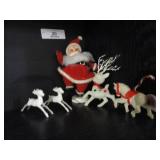 Vintage Felt Santa & Reindeer