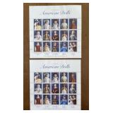 2- Sheets of American Doll Commemorative Stamps