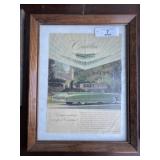 Vintage Framed Cadillac Advertising