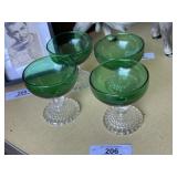 Set of 4 Anchor Hocking Bubble Glass