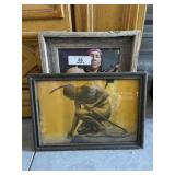 2 Vintage Framed Indian Prints