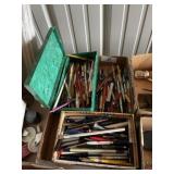 Box of Advertising Pens and Pencils