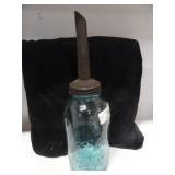 Vintage Blue Perfect Mason Jar Oil Spout