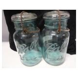 2- Blue Ball Ideal Jars Quarts Wire Bales