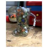 Collectible Marbles in Boot Glass