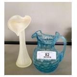 Art Glass Vase and Pitcher