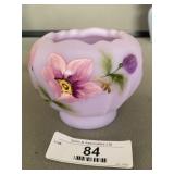 Fenton Art Glass Footed Rose Bowl