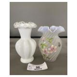 2 Fenton Art Glass Vases