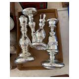 4- Mercury Glass Candleholders