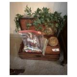 Antique Trunk with Misc. Dï¿½cor