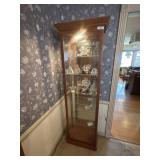 Lighted Glass Door Curio Cabinet