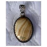 Sterling Jasper Gemstone Pendant