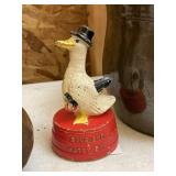 Vintage Cast Iron Duck Bank