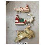 3- Vintage Plastic Holiday Collectibles