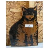 Wooden Cat Wall Plaque