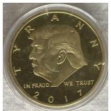 24k Gold Plated 2017 Trump Coin / Token