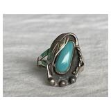 Vintage Sterling Turquoise Ring