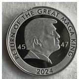 1 Troy Ounce Silver Trump Round