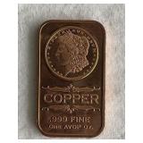 1 Ounce Copper Bar