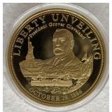 24k Gold Plated Grover Cleveland Proof Coin