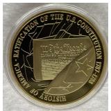 24k Gold Plated Constitution Proof Coin