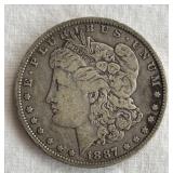 1887 - O Morgan Silver Dollar