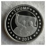 1 Troy Ounce Silver Trump Coin Round