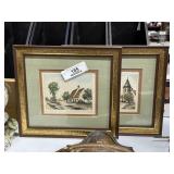 Set of Linch Hand Signed Framed Watercolors