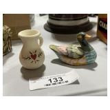 Miniature Duck & Water Vessel