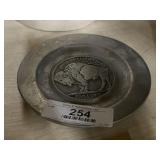 Pewter Buffalo Nickle Ashtray