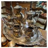 Beautiful 6 Piece Silver Tea Set