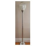 Floor Lamp w/ Eggshell Glass Globe Shade