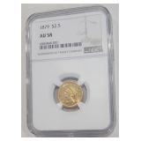 Graded 1879 US Gold $2.5 Coin