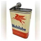 Mobil Lube Outboard Gear Oil Can with Spout