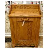 Oak Waste Container Storage Cabinet