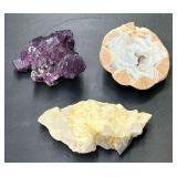 Agate, Purple Fluorite & Calcite Specimen