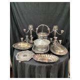 Assorted silver plated pieces