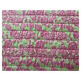 Quilt pink green and white bedding