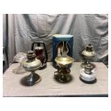 Assorted oil lamps