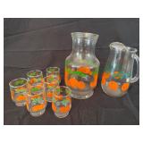 Vintage orange juice set