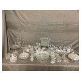 Assorted clear glass