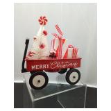 Christmas wagon decor