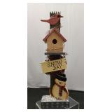 Snowman birdhouse