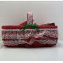 Christmas basket with matching napkin, place mats