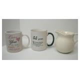 Mugs and Creamer